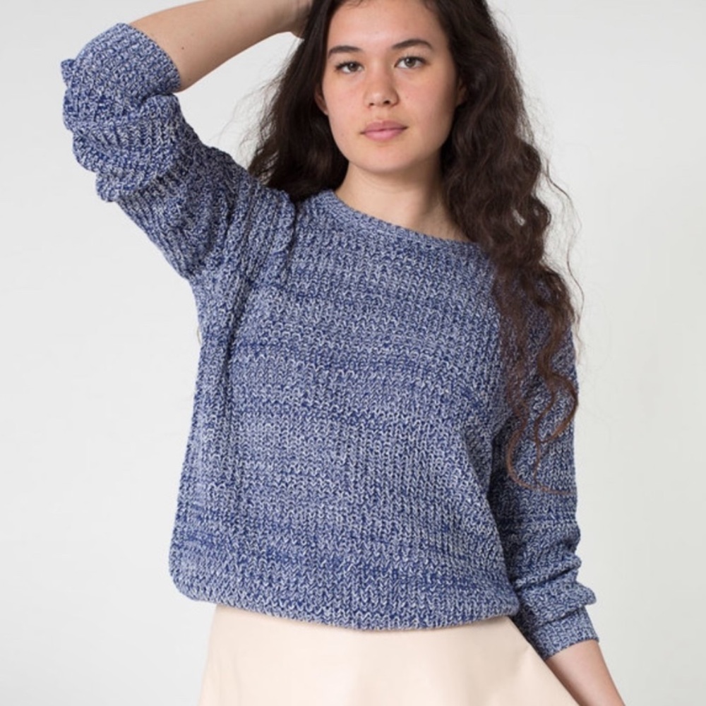 American apparel fisherman blue sweater